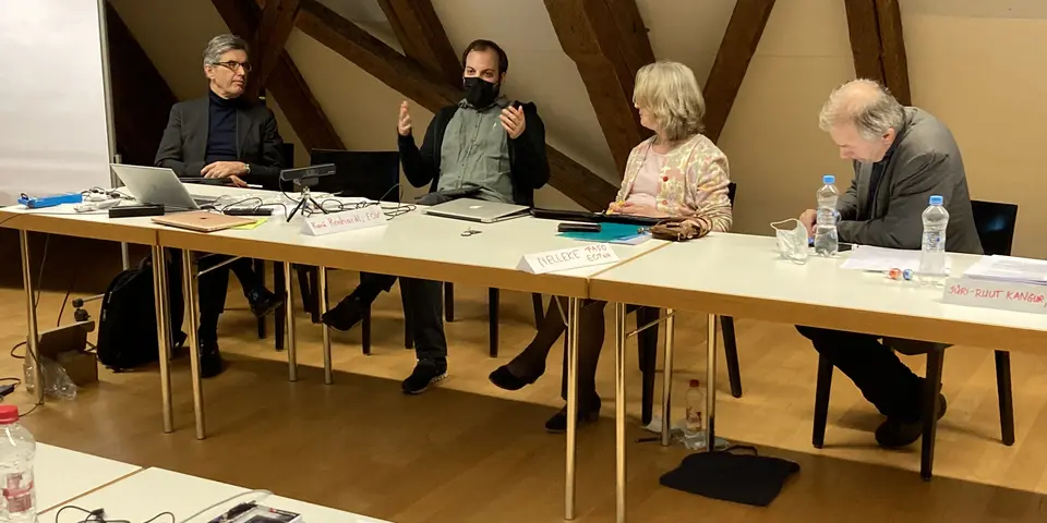 Ein Weiterbildungsworkshop für Notenbibliothekarinnen und -bibliothekare des EOV im Jahr 2022.