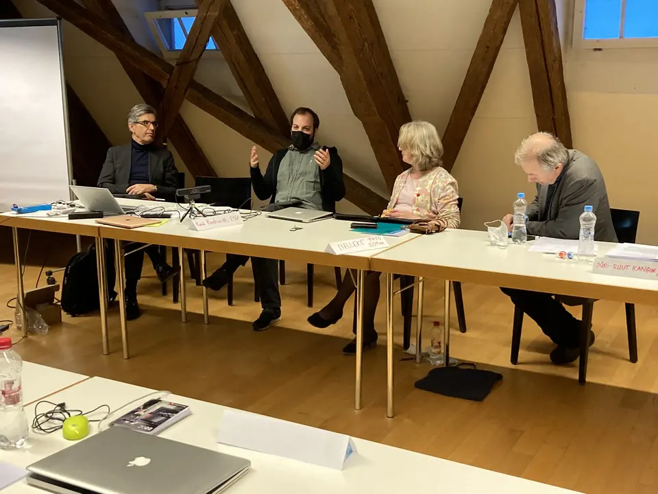 [Translate to French:] Ein Weiterbildungsworkshop für Notenbibliothekarinnen und -bibliothekare des EOV im Jahr 2022.