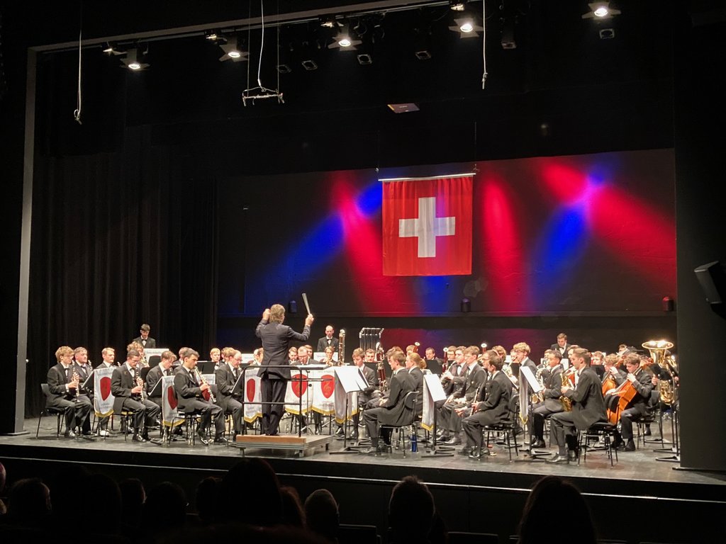 Auftritt des Symphonischen Blasorchesters der Schweizer Armee im Theater Nebia anlässlich des EMF26. Bild: Johannes Reinhard